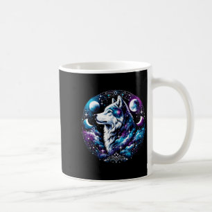 Wolf Hemelse Droom Nacht Huilende Maan Grappige Wo Koffiemok