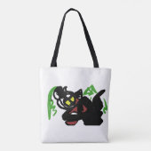 Wolf herfst aardig tote bag (Achterkant)