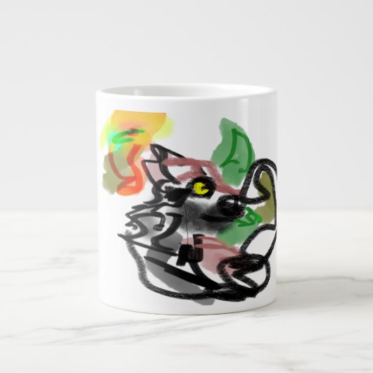 Wolf herfst loper grote koffiekop (Voorkant)