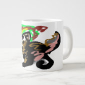 Wolf herfst vreugde grote koffiekop (Voorkant rechts)