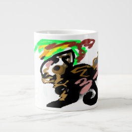 Wolf herfst vreugde grote koffiekop