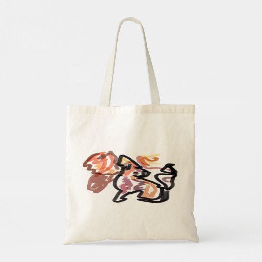 Wolf Herfst zonsondergang Tote Bag (Achterkant)