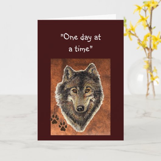 Wolf & het Citaat van Sporen "Één Dag Kaart (Gele Bloem)