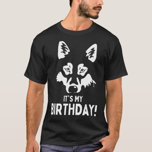 Wolf Het is mijn geboorte jongens meisjes Birthday T-shirt (Voorkant)