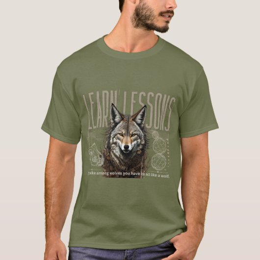 Wolf: Het leven leert lessen T-shirt (Voorkant)