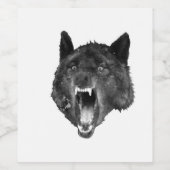 Wolf het neer wijnfles wijn etiket (Enkel label)