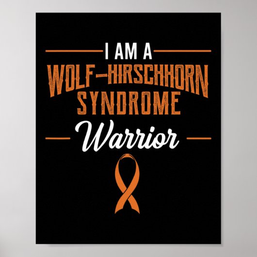 Wolf-Hirschhorn-syndroom Warrior Awareness WHS RIB Poster (Voorkant)