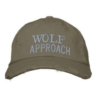 Wolf Hoed van Approachable Wolf voor HEREN Geborduurde Pet
