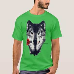 Wolf Holding Roos wolf minnaar man vrouwen cadeau T-shirt