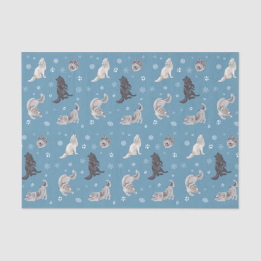 Wolf Holiday Tissue Paper Tissuepapier (Voorkant)