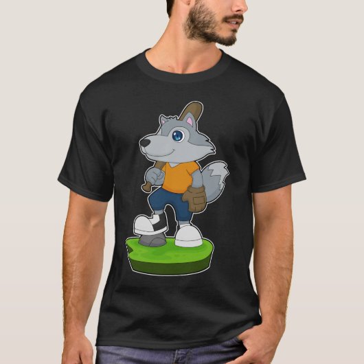 Wolf Honkbal Bat Sport T-shirt (Voorkant)