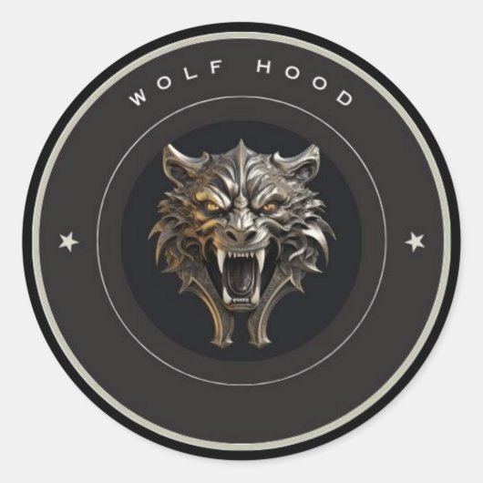 Wolf Hood Sticker (Voorkant)