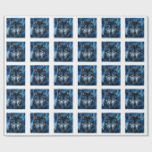 Wolf hoofd cadeaupapier (Vlak)