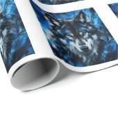 Wolf hoofd cadeaupapier (Rol Hoek)