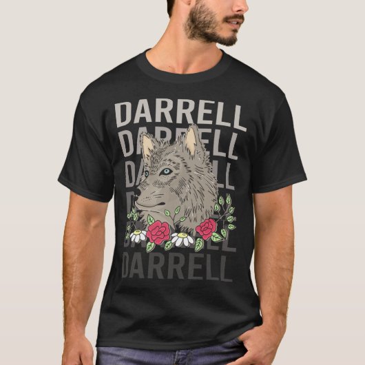 Wolf Hoofd - Darrell Naam T-shirt (Voorkant)
