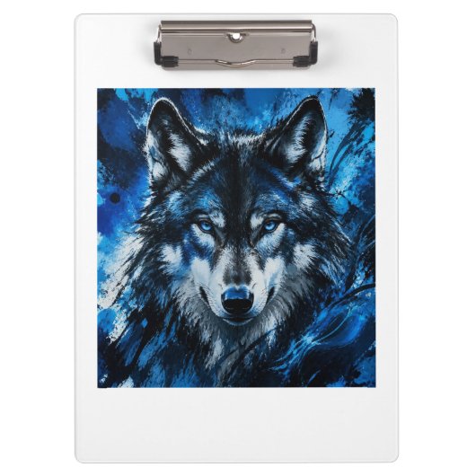 Wolf hoofd klembord (Voorkant)