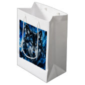 Wolf hoofd medium cadeauzakje (Voorkant Gekanteld)