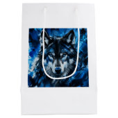 Wolf hoofd medium cadeauzakje (Achterkant)