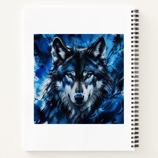 Wolf hoofd notitieboek (Achterkant)