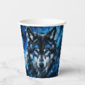 Wolf hoofd papieren bekers (Voorkant)