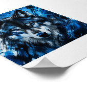 Wolf hoofd poster (Hoek)