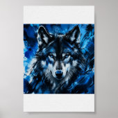 Wolf hoofd poster (Voorkant)