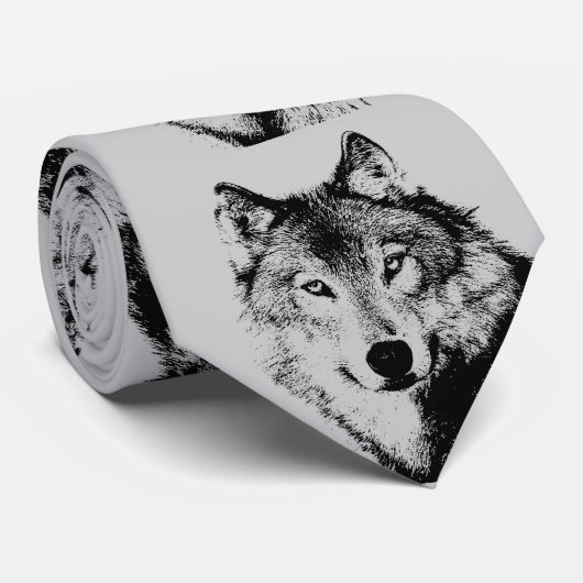 Wolf hoofd Stropdassen (Opgerold)