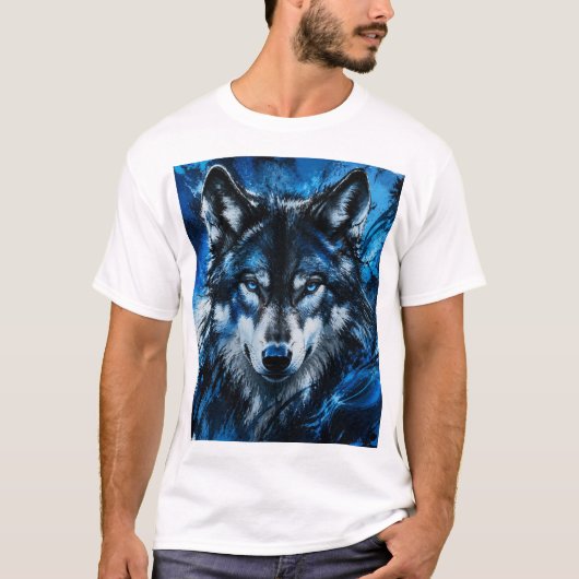 Wolf hoofd t-shirt (Voorkant)
