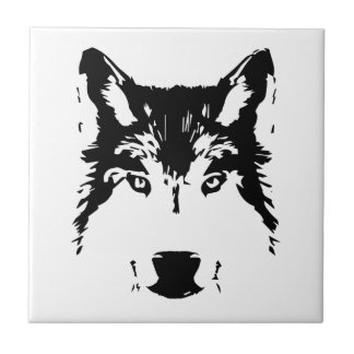 Wolf hoofd tegeltje