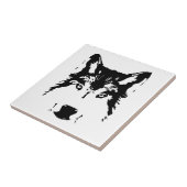 Wolf hoofd tegeltje (Zijkant)