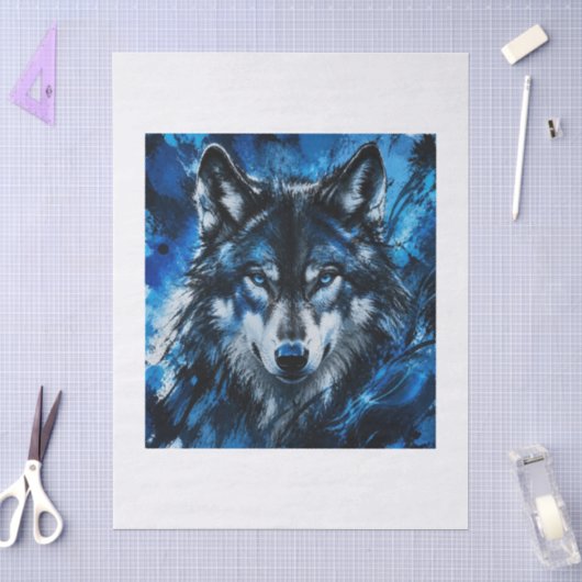 Wolf hoofd tissuepapier (Craft)