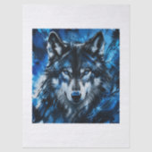 Wolf hoofd tissuepapier (Voorkant)