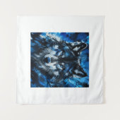 Wolf hoofd wandkleed (Voorkant (horizontaal))