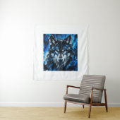 Wolf hoofd wandkleed (In situ)