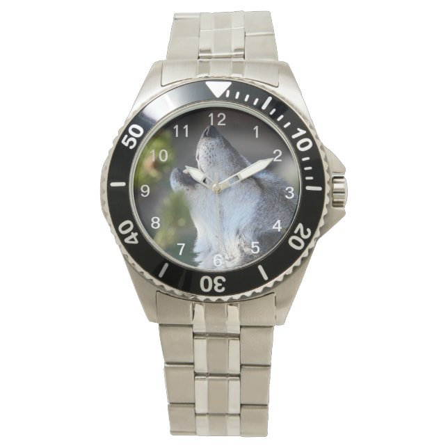 wolf horloge (Voorkant)