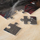 Wolf Hound Hond Kerstfeest Legpuzzel (Zijkant)