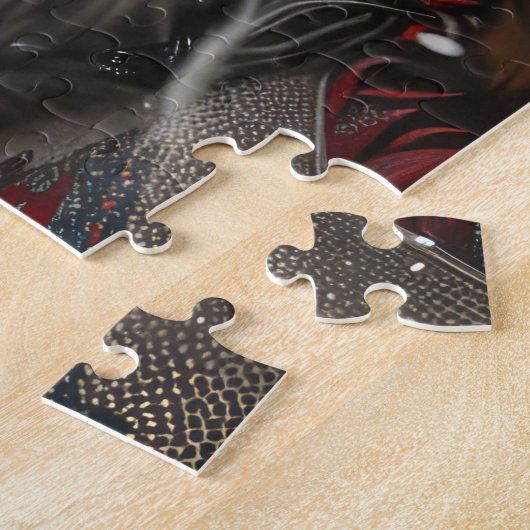 Wolf Hound Hond Kerstfeest Legpuzzel (Zijkant)