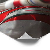 Wolf Hound Hond Kerstfeest Poster (Hoek)