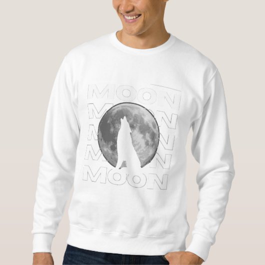 Wolf Howl bij de maan T-shirt (Voorkant)