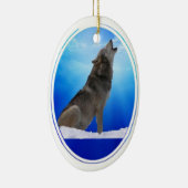 Wolf Howl Blank Ornament (Rechts)