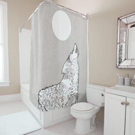 Wolf howl douchegordijn (In situ)