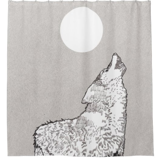 Wolf howl douchegordijn (Voorkant)
