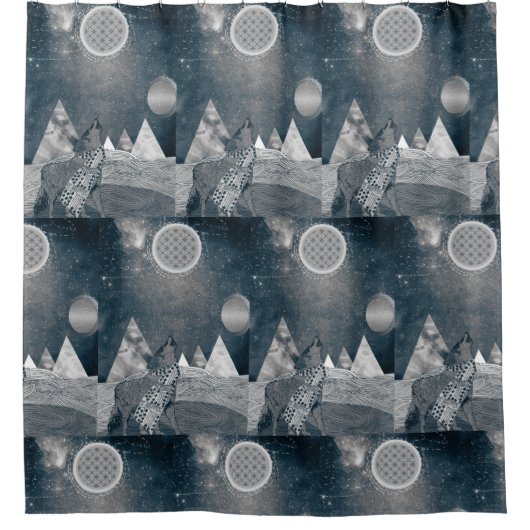 Wolf howl douchegordijn (Voorkant)