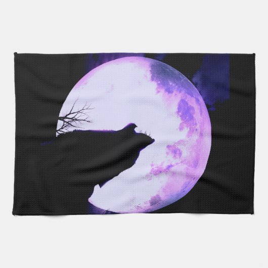 Wolf Howl Kitchen Towel Theedoek (Horizontaal)