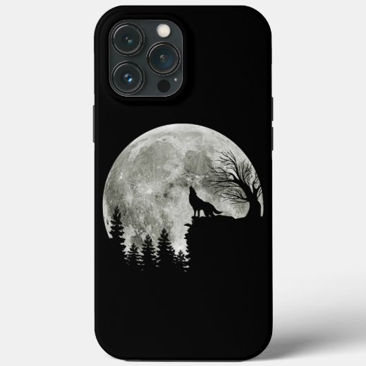 Wolf Howl op Berg Halloween Maan Case-Mate iPhone Case (Achterkant)