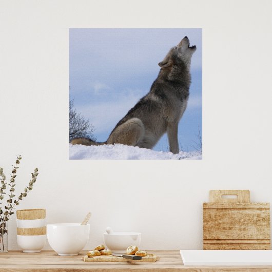 Wolf Howl Poster (Keuken)