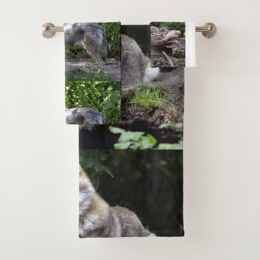 Wolf Howl Wild Life Animal Trees Destiny Destiny's Bad Handdoek (Insitu)