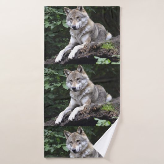 Wolf Howl Wild Life Animal Trees Destiny Destiny's Bad Handdoek (Badhanddoek)