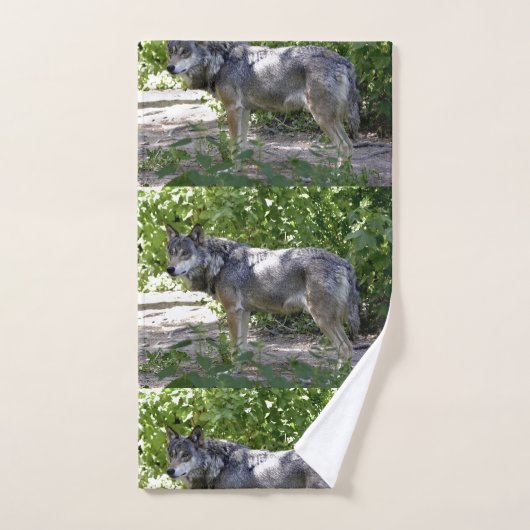 Wolf Howl Wild Life Animal Trees Destiny Destiny's Bad Handdoek (Handdoek)