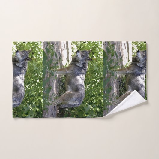 Wolf Howl Wild Life Animal Trees Destiny Destiny's Bad Handdoek (Handdoek)